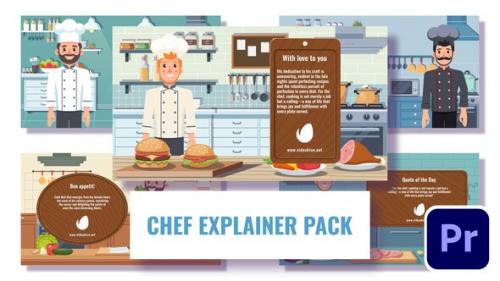 Videohive - 5 Concepts Flat Character Cook MOGRTs For Premiere Pro - 51801175
