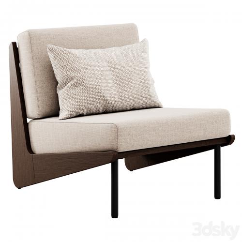 Kinney Teak Lounge Chair by Crate and Barrel
