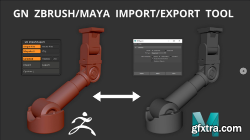 GN ImportExport v2.70 - ZBrush/Maya Import/Export Tool