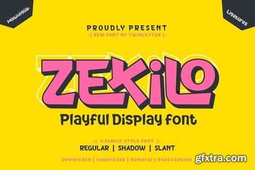 Zekilo - Playful Display Font 33RM29E