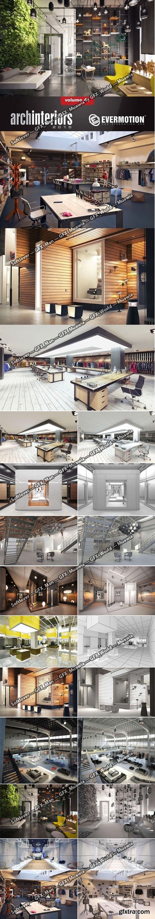 Modern Showrooms 3D Models - Evermotion Archinteriors Vol.41 + PSD Templates