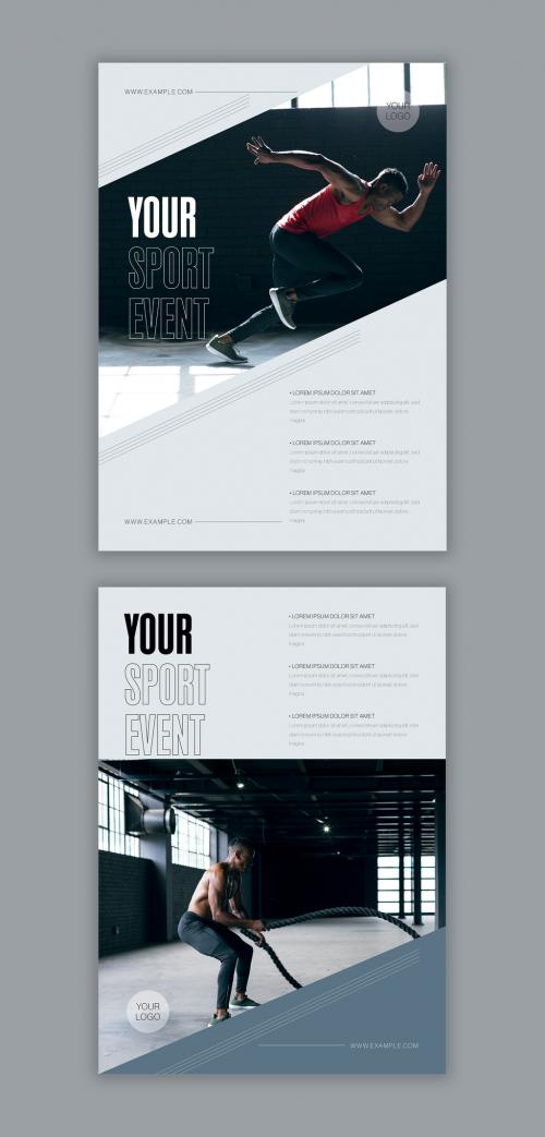 Fitness Sports Flyer Layout Design