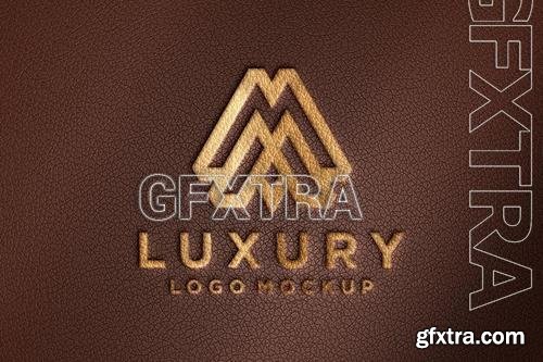 Luxury Leather Logo Mockup AJBLHLV