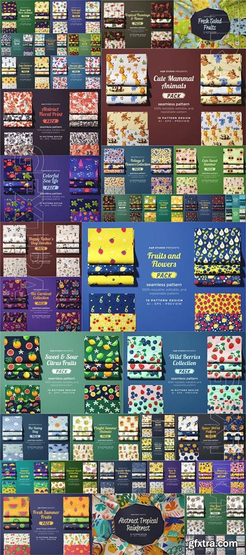 Mega collection of vector Seamless Pattern vol 1