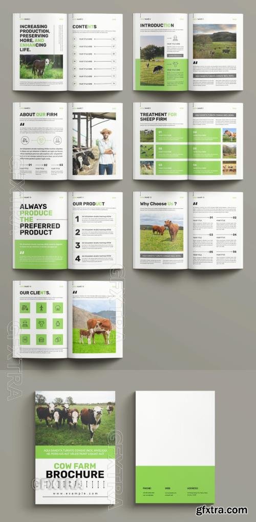 Cow Farm Brochure Template 722095496