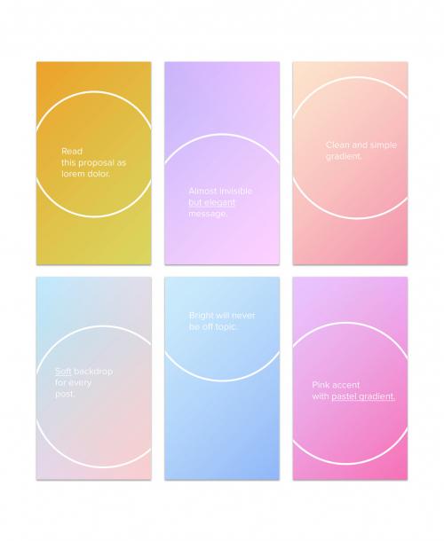 Simple Story Layouts with Pastel Gradients