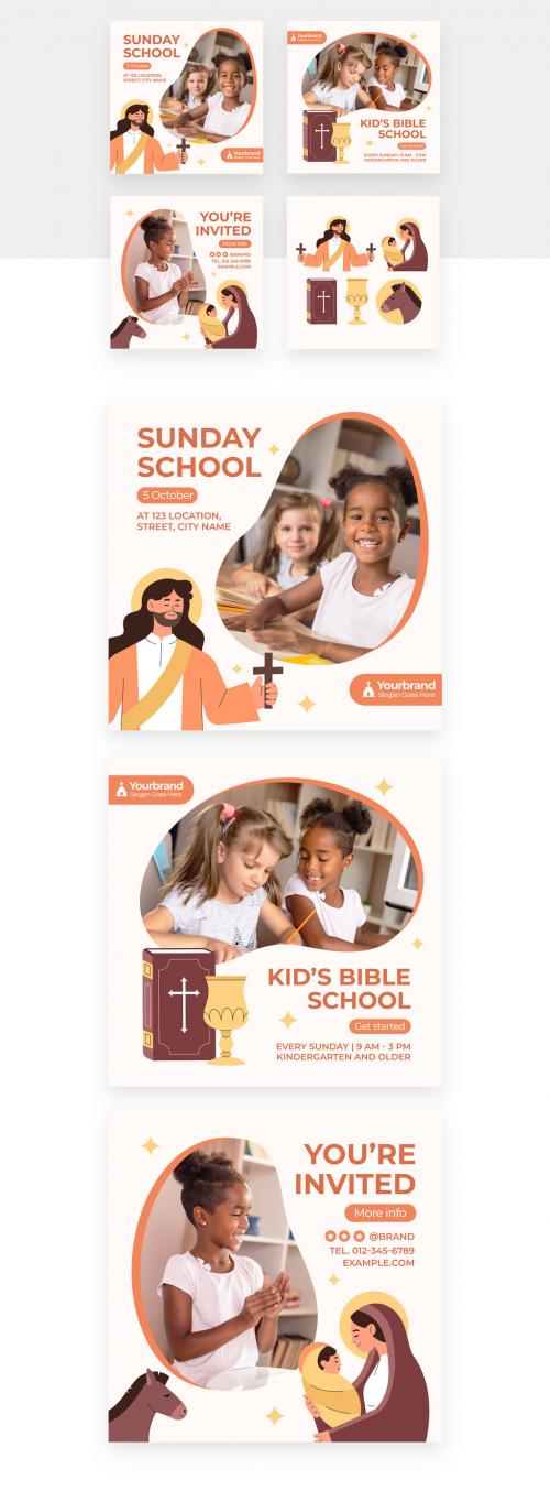 Christian Church Bible Study Sunday School Social Media Banners