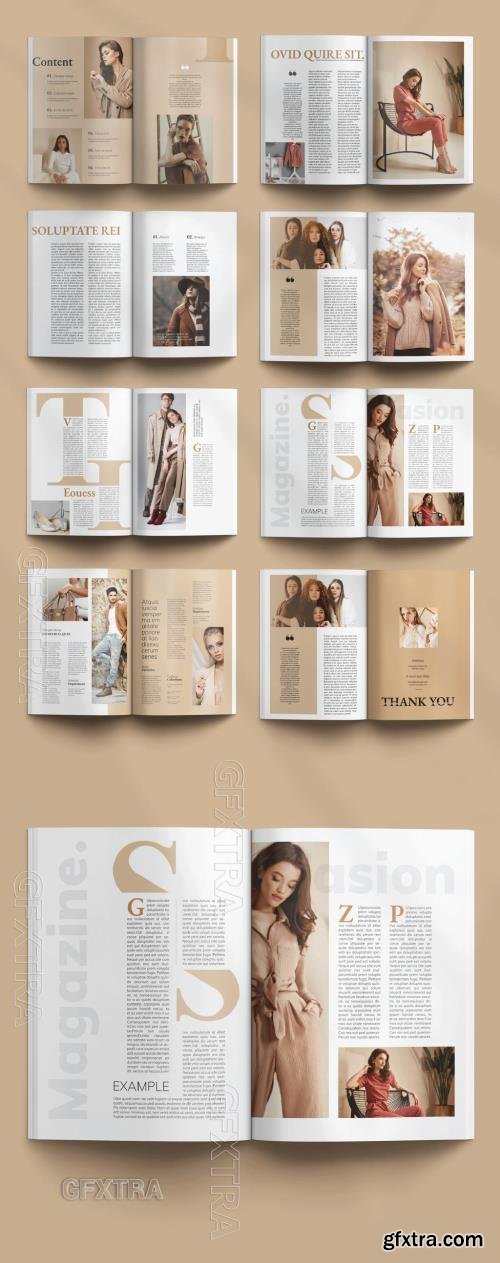 Fashion Magazine Layout 723778589
