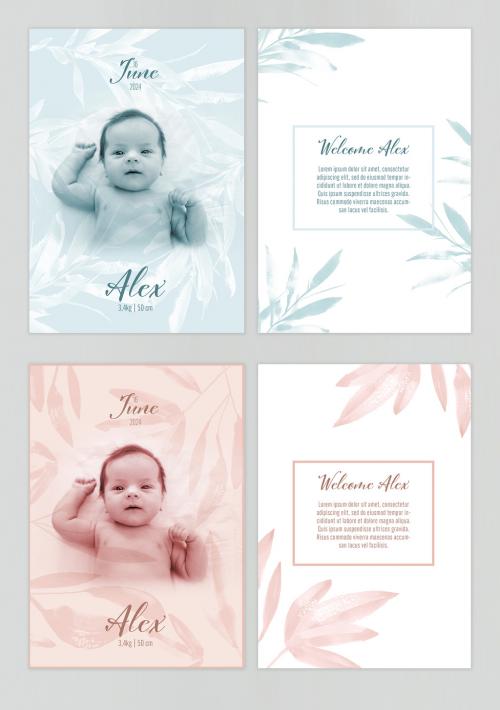 Pink or Blue New Born Card