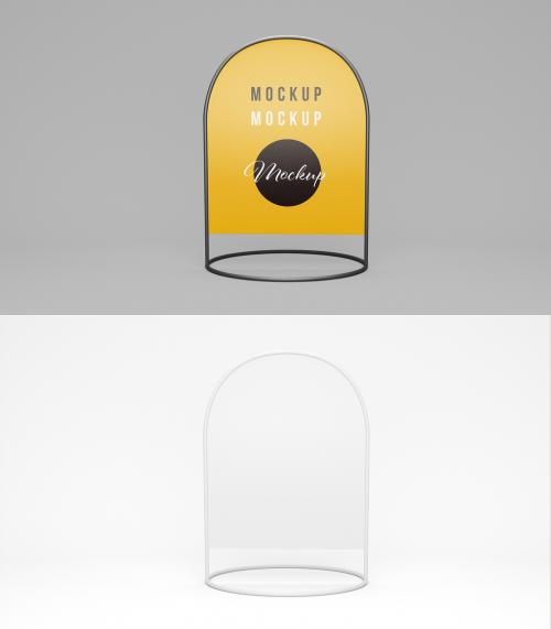 Rounded a Stand Board Mockup