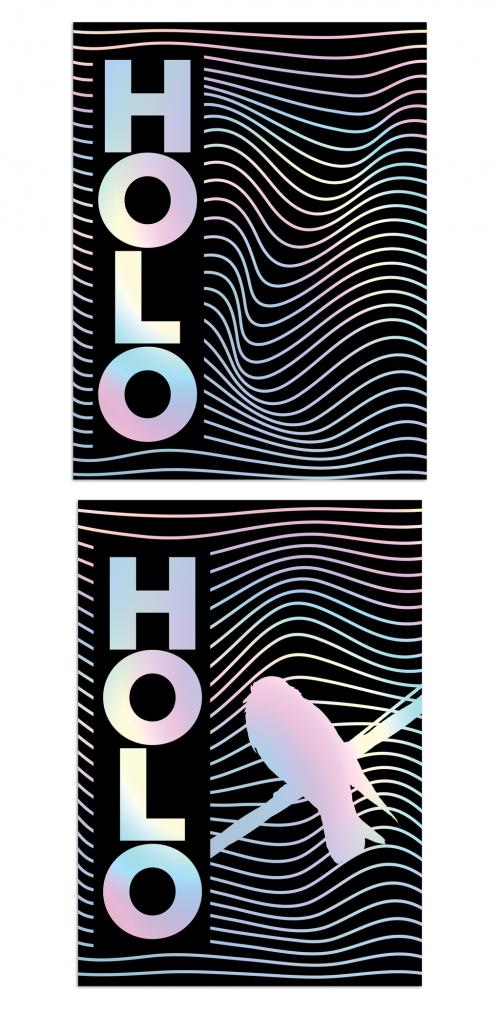 Vaporwave Holo Poster Layout