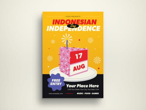 Indonesian Independence Day Flyer Layout