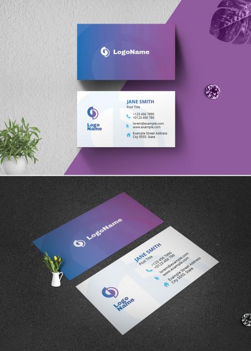 Gradient Business Card Layout