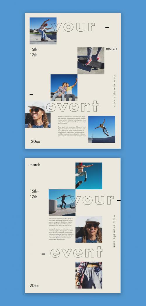 Minimal Poster Layout with Square Placeholders