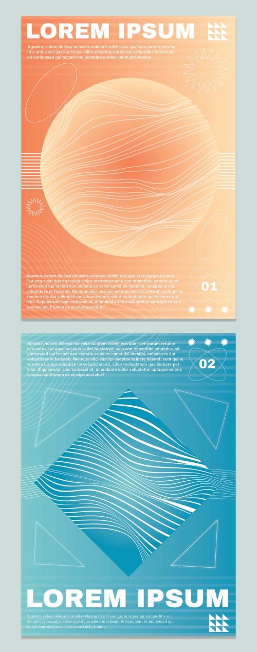 Abstract Posters with Gradients