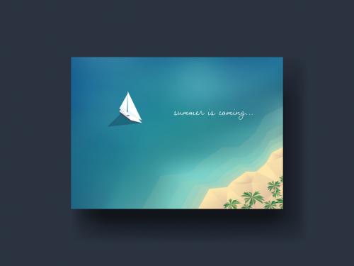 Summer Holiday with Yacht Card