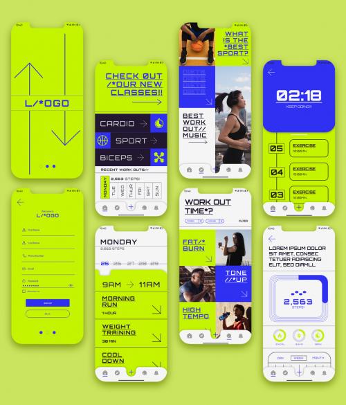 Bold Fitness UI Mobile Kit