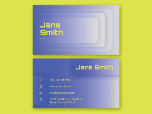 Blue Gradient Business Card