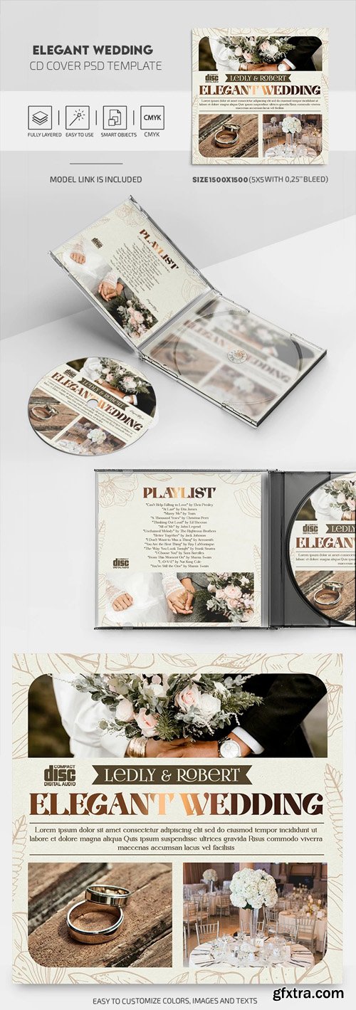 Wedding - CD Album Cover PSD Templates