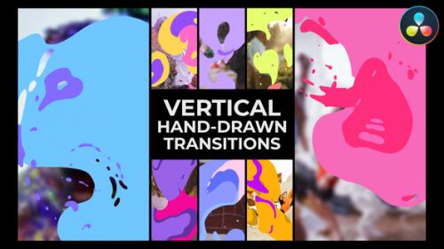 Videohive - Vertical Liquid Hand Drawn Transitions | DaVinci Resolve - 51868745