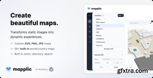 CodeCanyon - Mapplic - Custom Interactive Map WordPress Plugin v8.4.1 - 6800158 - Nulled