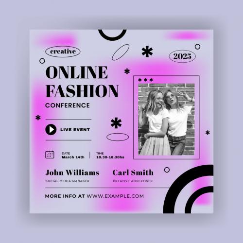 Online Fashion Conference Post Design