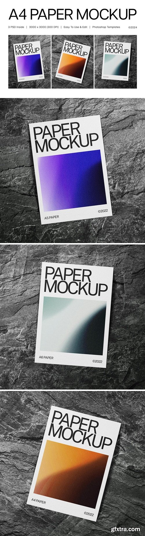 A4 Paper Mockup Collection DX3VSV8
