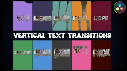 Videohive - Vertical Text Transitions | DaVinci Resolve - 51916050