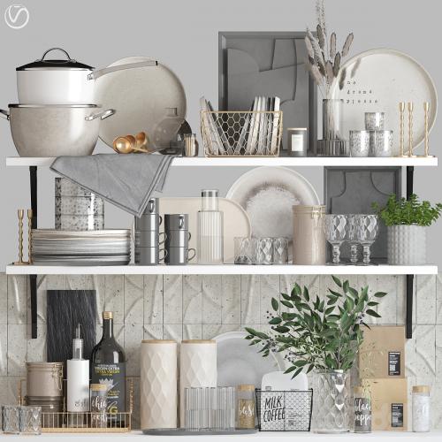 Decorative set for the kitchen 16. Vray