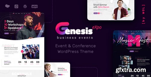 Themeforest - GenesisExpo | Business Events & Conference WordPress Theme 22734275 v1.4.10 - Nulled