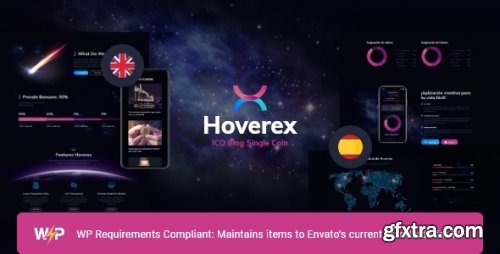 Themeforest - Hoverex | Cryptocurrency, NFT & ICO WordPress Theme + Spanish 21694781 v1.5.8 - Nulled