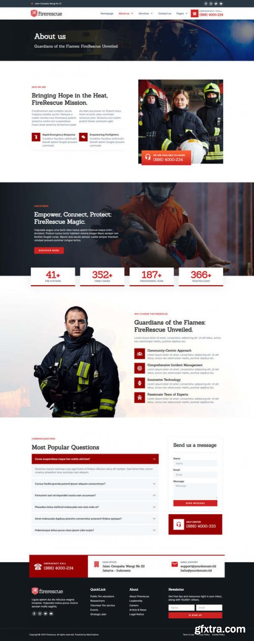 Themeforest - FireRescue - FireFighter & Fire Department Elementor Template Kit 51063903 v1.0.0 - Nulled