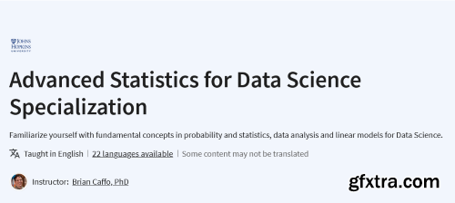 Coursera - Advanced Statistics for Data Science Specialization