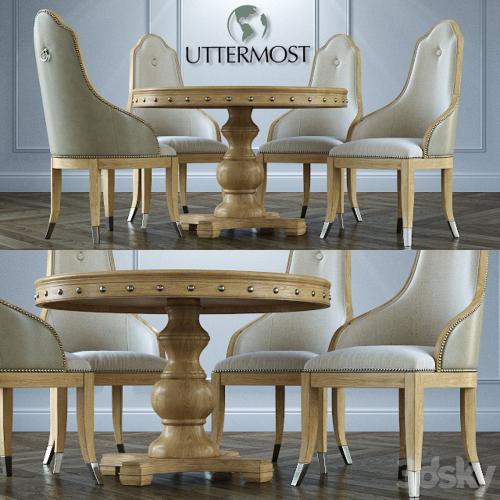 Table + chairs Uttermost Sylvana