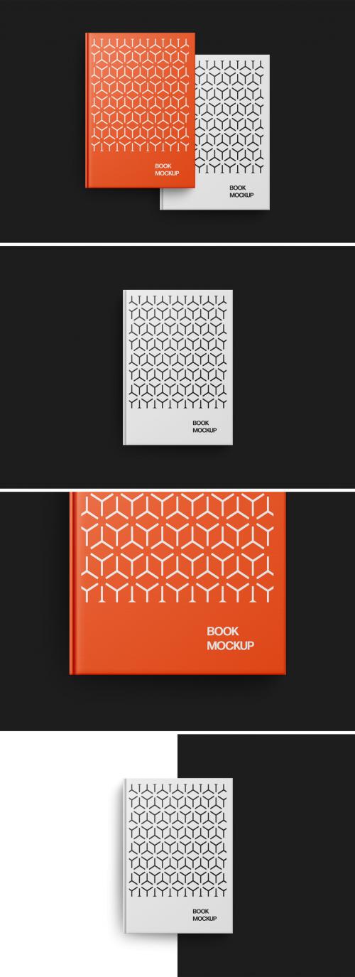 3D Clean Hard Cover Book Mockup