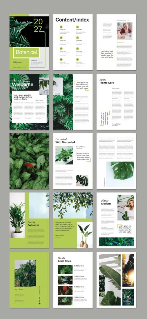 Botanical Brochure Layout
