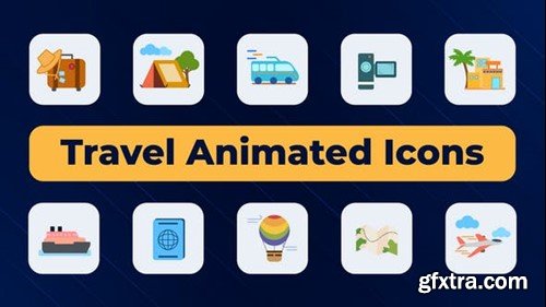Videohive Travel Animated Icons 52027245