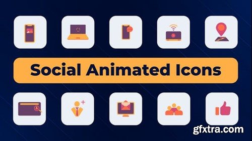 Videohive Social Animated Icons 52020549