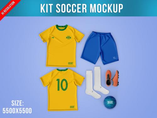 Kit Uniform Soccer Mockup