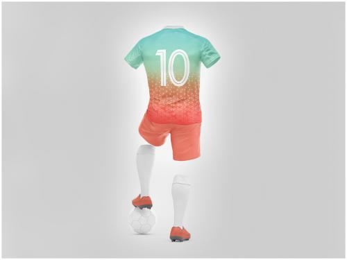 Soccer Uniform Kit Mockup Back View