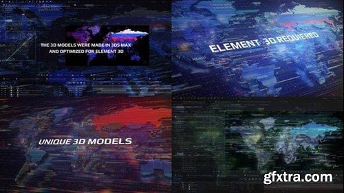 Videohive 3D World Map For After Effects 52036617