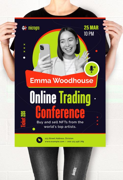 Nfts Online Trading Conference Flyer