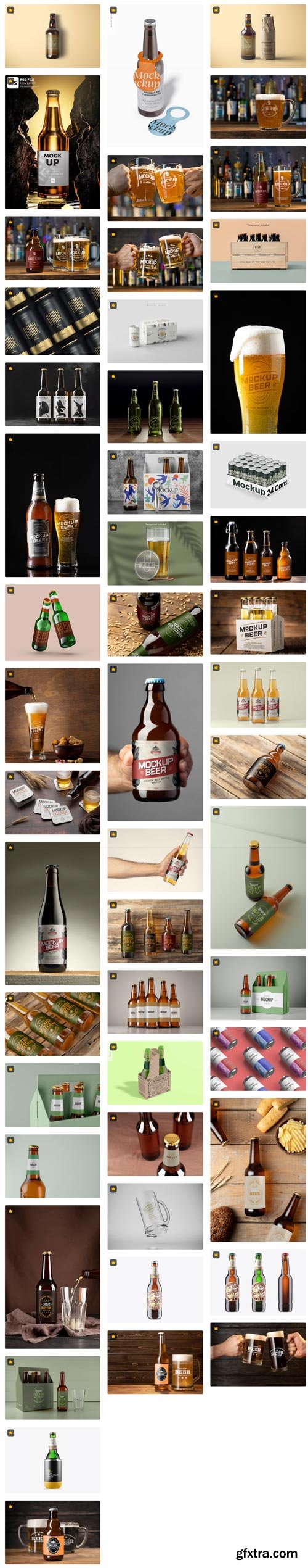 Premium Mockup Collections - Beer Lovers - 120xPSD