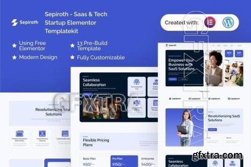 Sepiroth - Saas & Tech Startup Elementor Template Kit 51966246