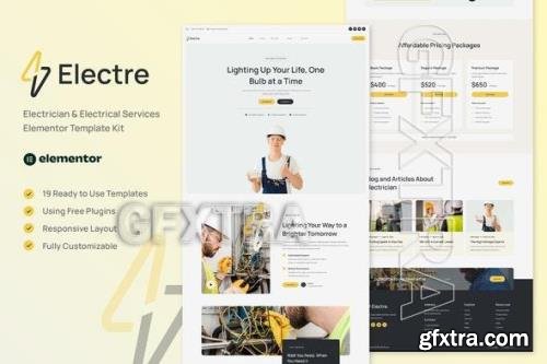 Electre - Electrician & Electrical Services Elementor Template Kit 51650892