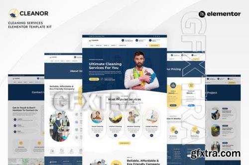 Cleanor - Cleaning Services Elementor Pro Template Kit 51692557