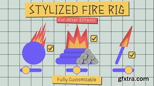 Videohive Fully Customizable Stylized 2d Fire Rig for After Effects 51996925