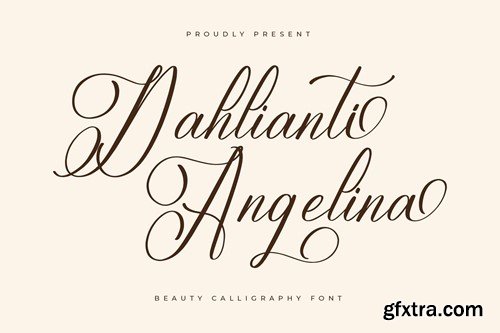 Dahlianti Angelina Calligraphy Font 8B6U2SS