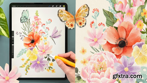 Easy Procreate Watercolors - Create Botanical Illustrations on your iPad
