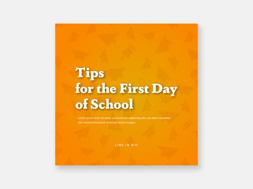 Tips for the First Day of School Social Media Layout